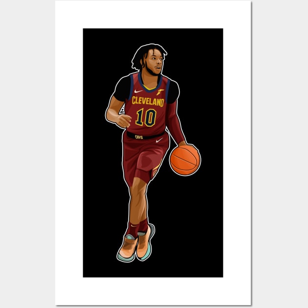 Darius Garland #10 With The Ball Wall Art by RunAndGow